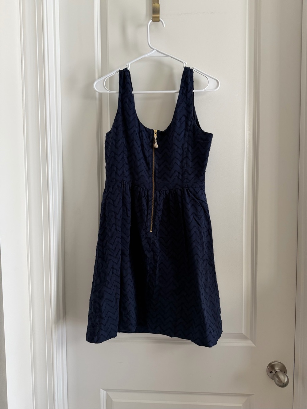 Vineyard Vines Navy Textured Tank Dress - Picture 2 of 3